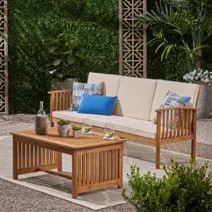 Outdoor Acacia Wood Sofa and Coffee Table Set - NH691803 clothes rack, garment rack