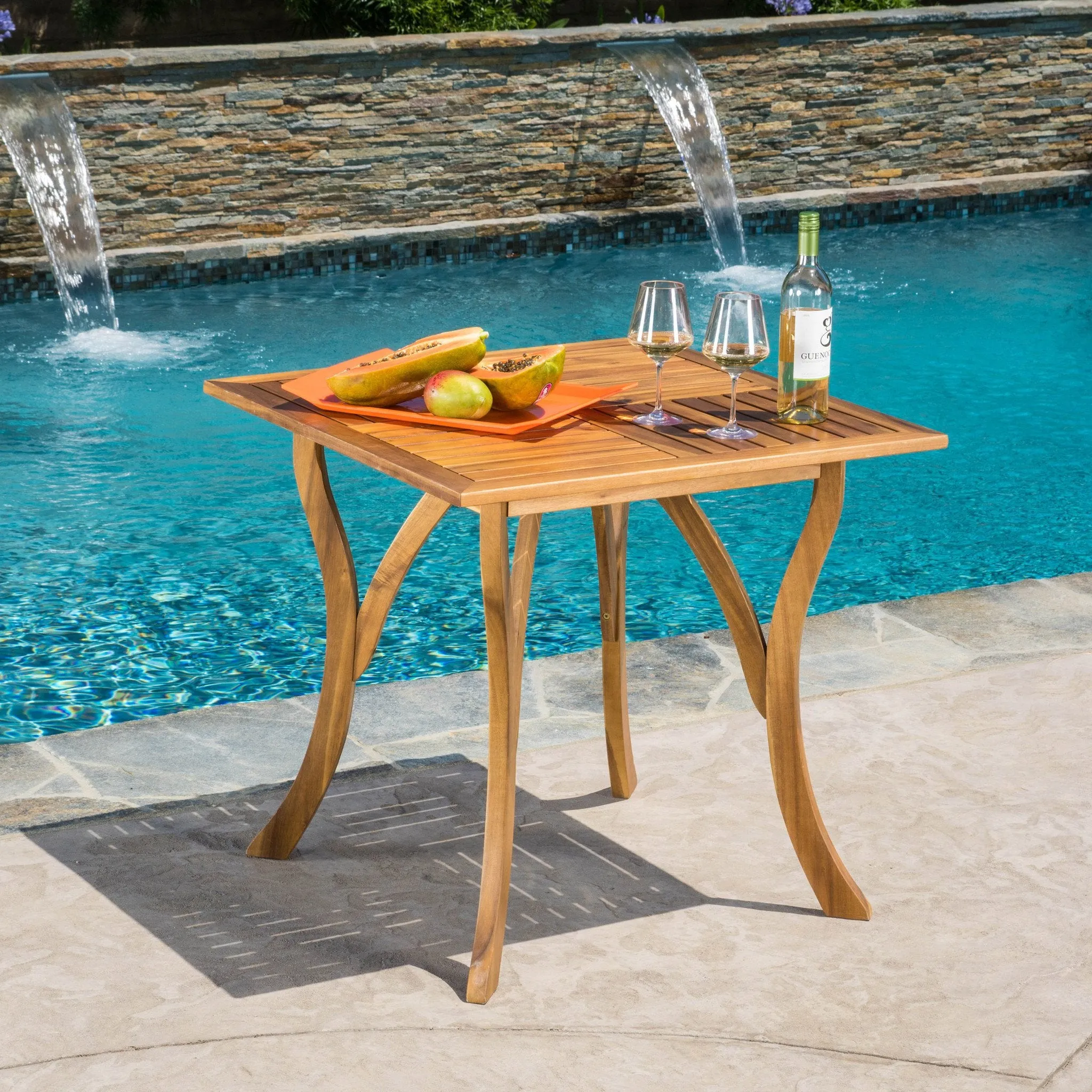 Outdoor Acacia Wood Square Dining Table - NH391892 coffee table, accent table
