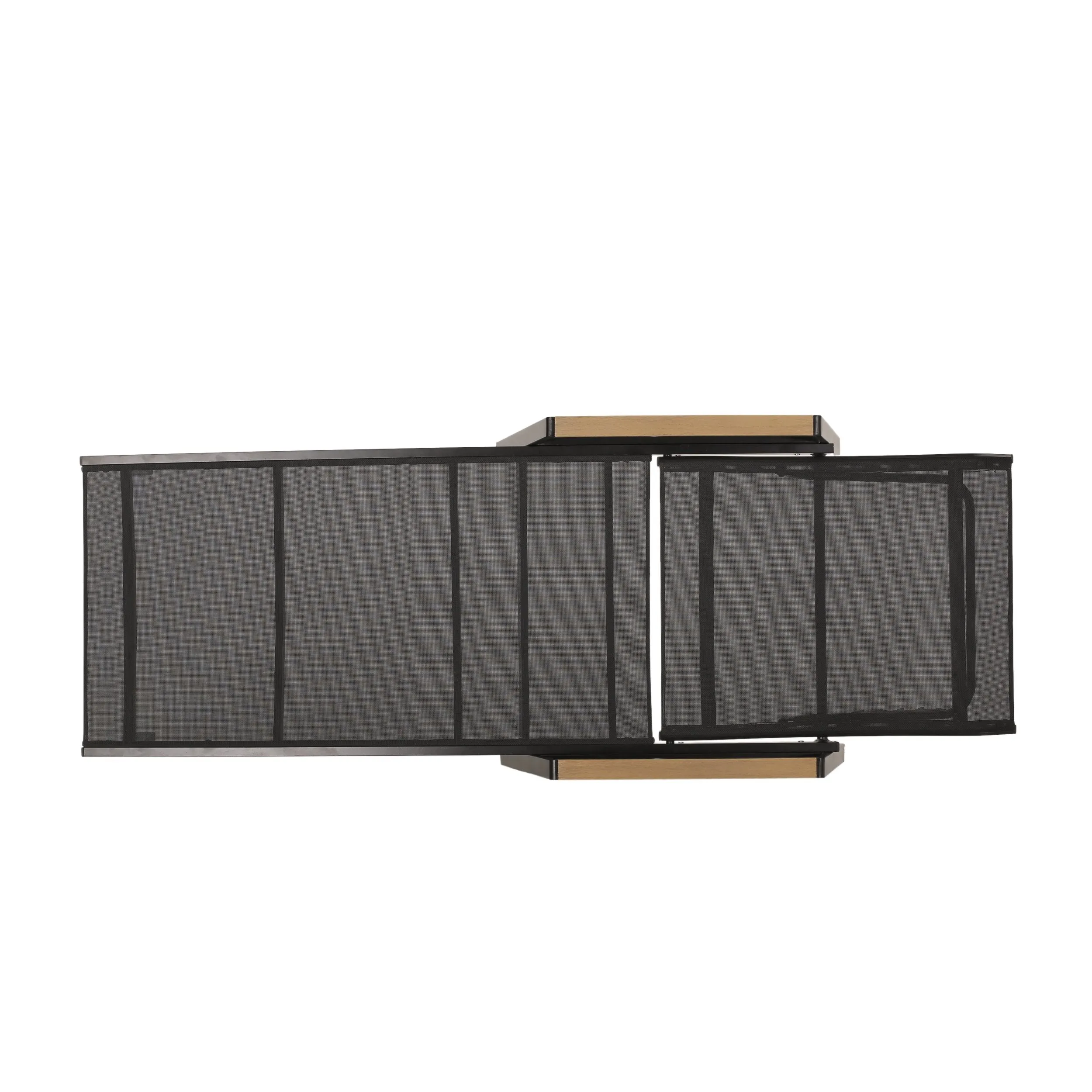 Outdoor Aluminum Chaise Lounge Set with C-Shaped End Table - NH725313