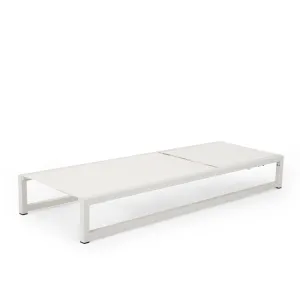 Outdoor Aluminum Chaise Lounge with Mesh Seating - NH215313 patio chairs, outdoor seating