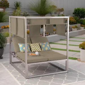 Outdoor Aluminum Daybed with Canopy - NH131503 patio chairs, outdoor seating