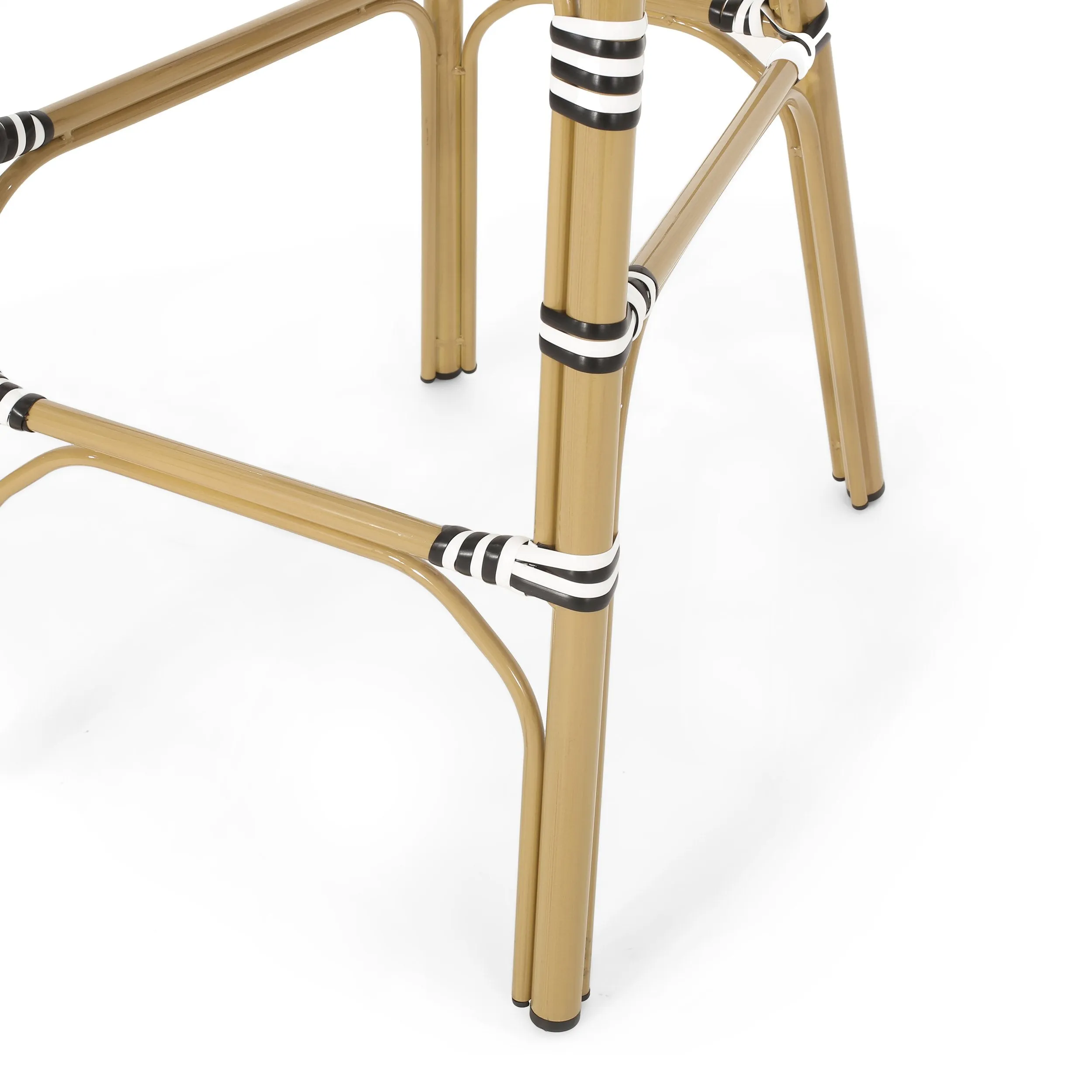Outdoor Aluminum French Barstools, Set of 4 - NH054413