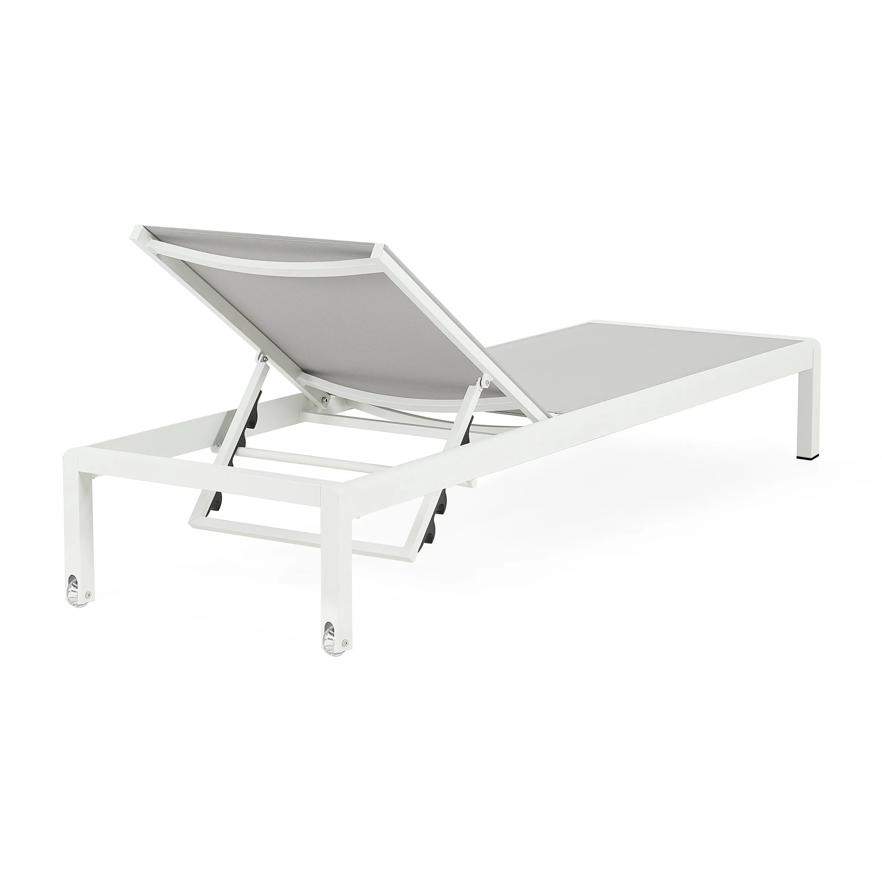 Outdoor Aluminum Pool Patio Beach Chaise Lounge Chair,Set of 2