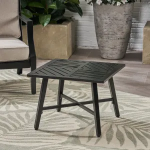 Outdoor Aluminum Side Table, Matte Black - NH453803 coffee table, accent table