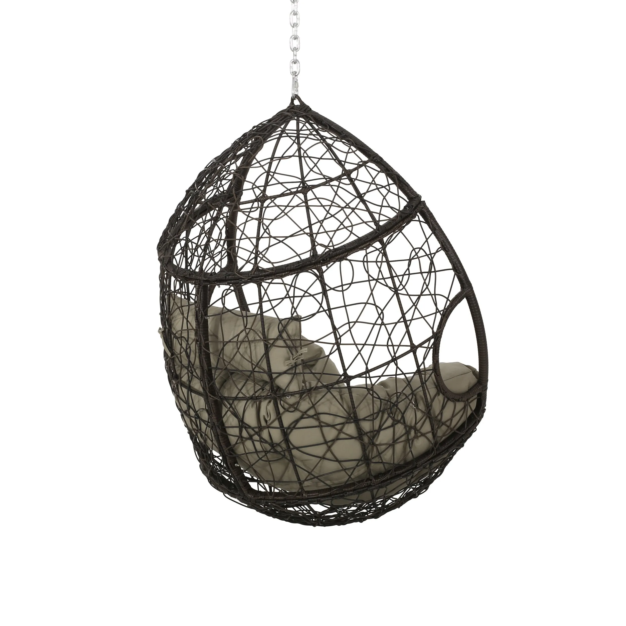Outdoor and Indoor Wicker Hanging Chair with 8 Foot Chain (NO STAND) - NH284313