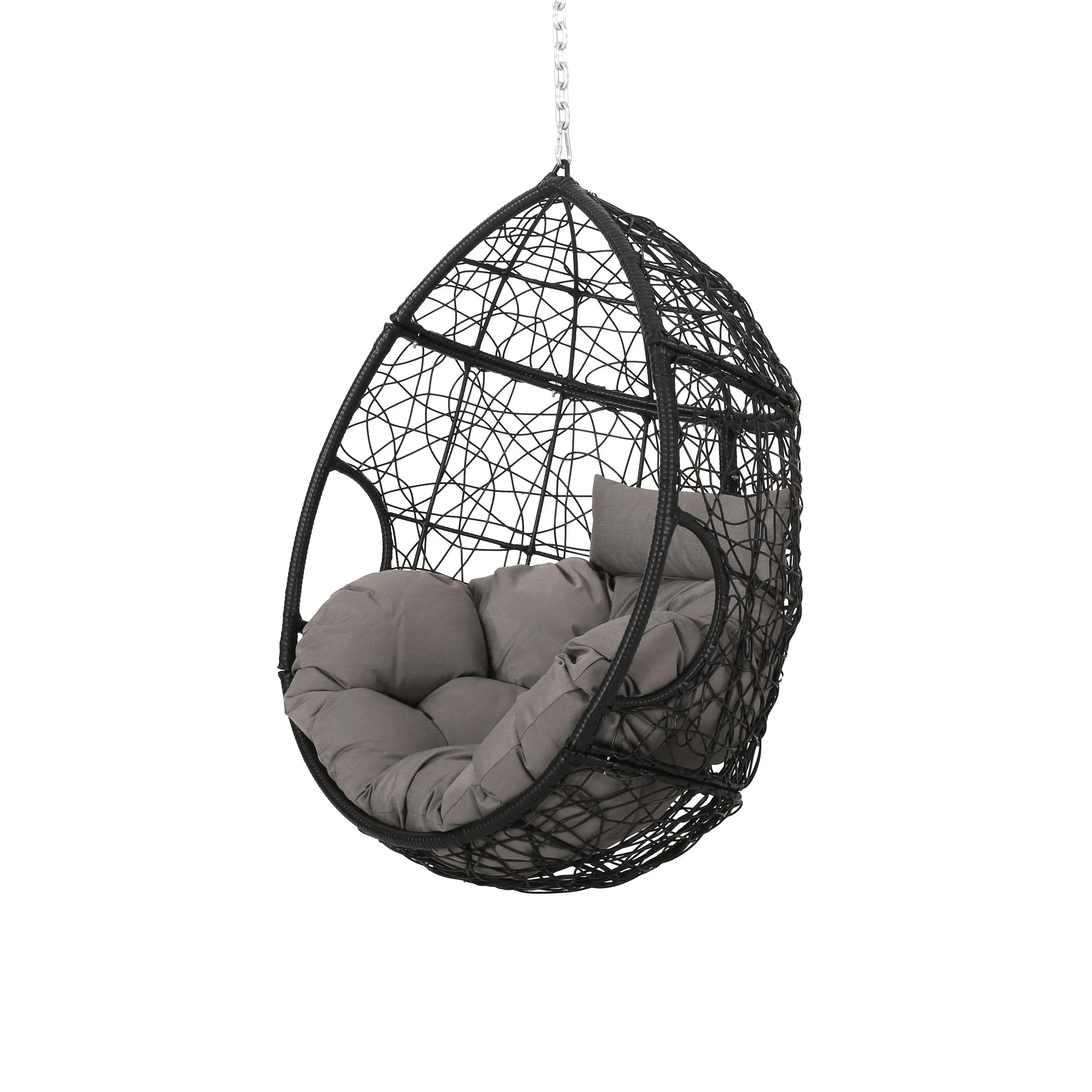 Outdoor and Indoor Wicker Hanging Chair with 8 Foot Chain (NO STAND) - NH284313