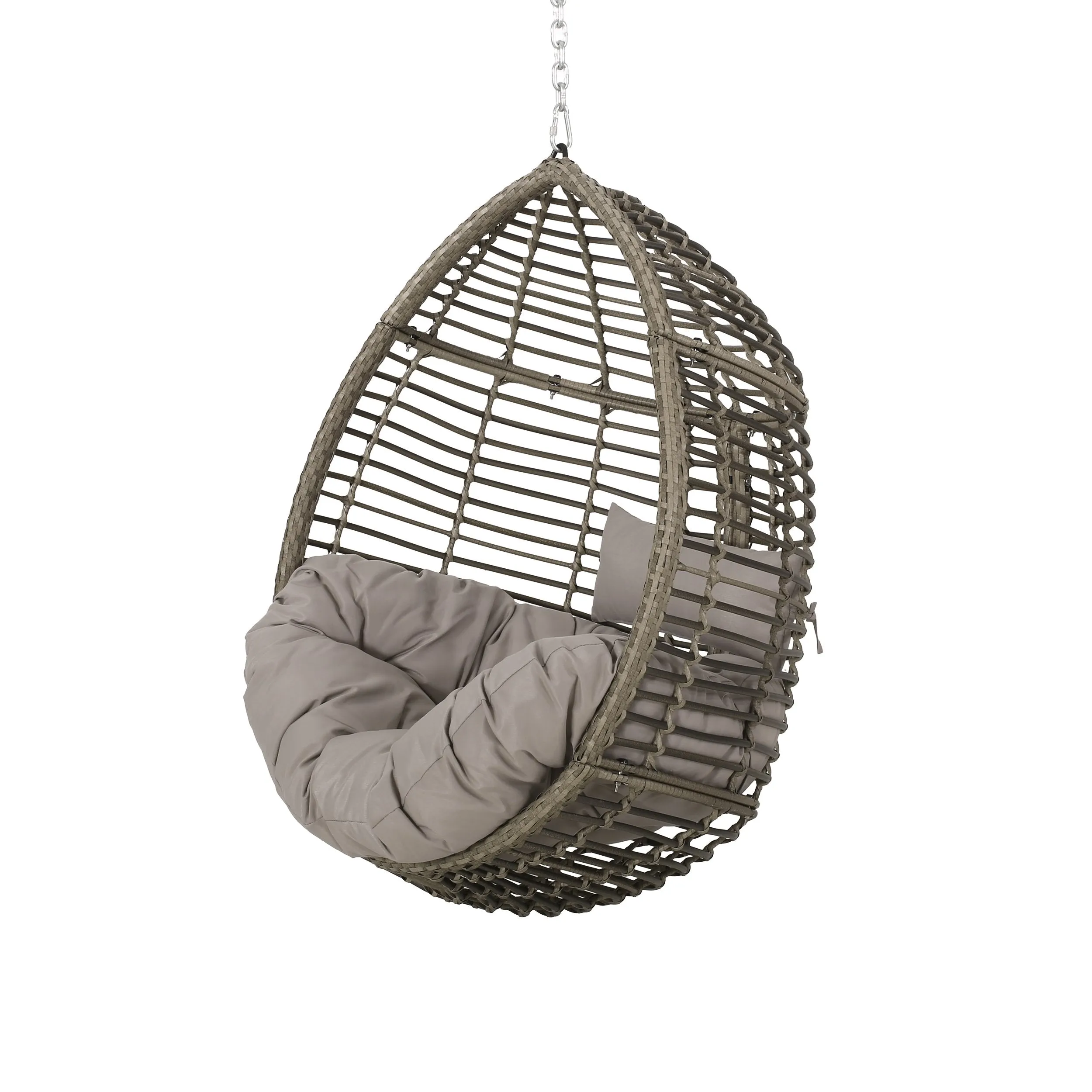 Outdoor and Indoor Wicker Hanging Chair with 8 Foot Chain (NO STAND) - NH394313 patio chairs, outdoor seating