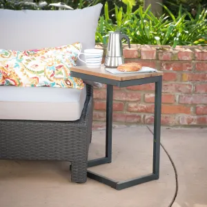 Outdoor Antique Finish Firwood C Shaped Table - NH050103 coffee table, accent table