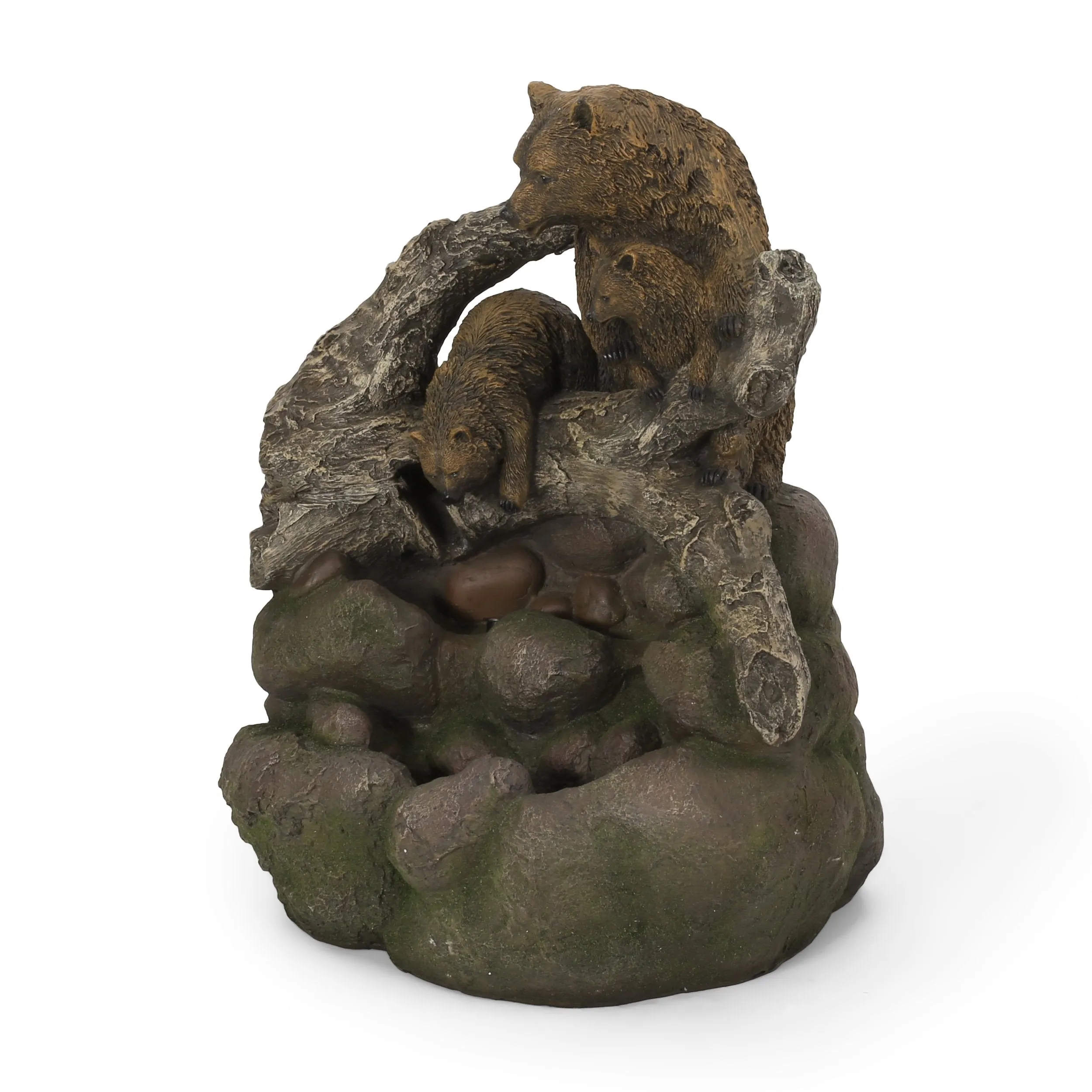 Outdoor Bear Family Fountain - NH910413 patio chairs, outdoor seating