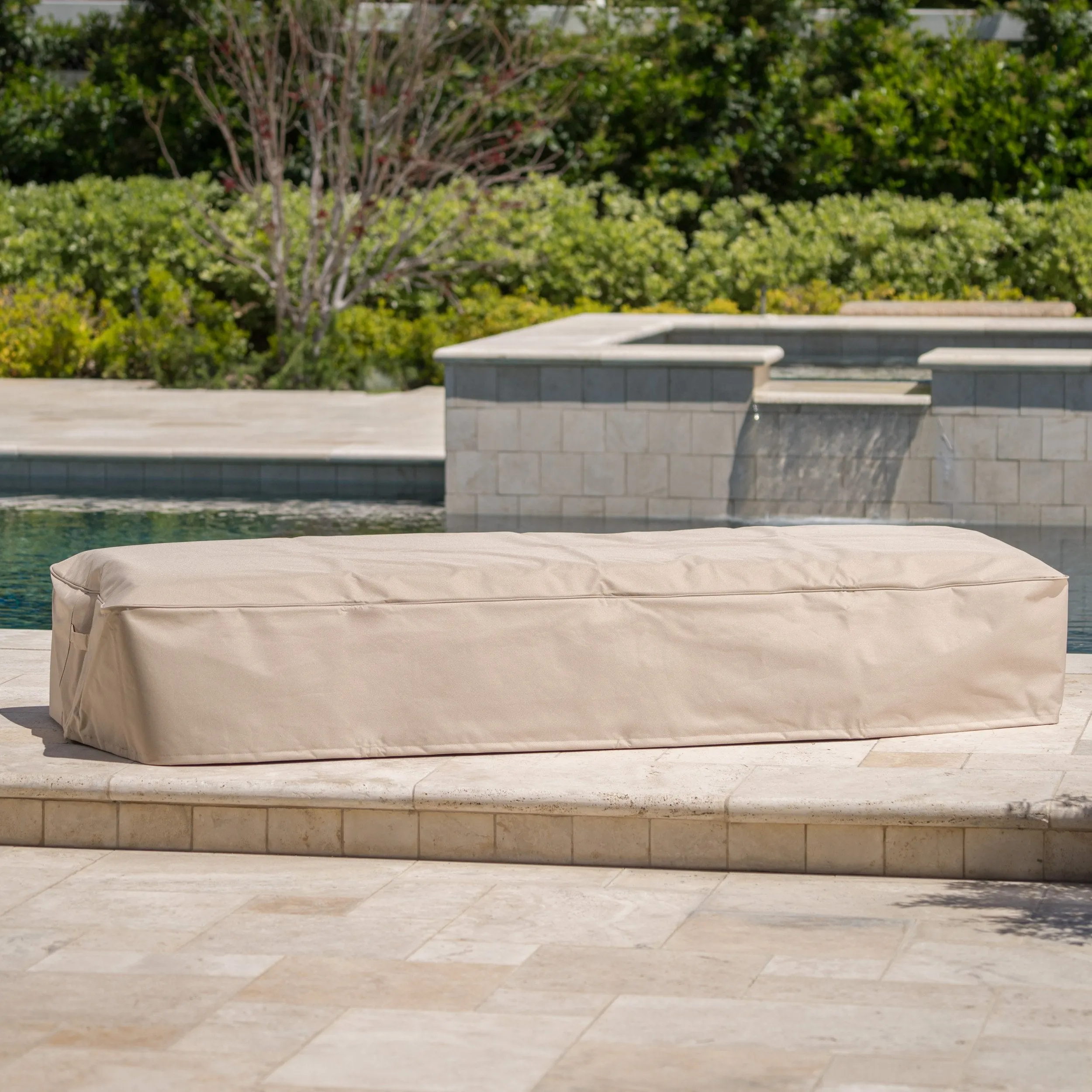 Outdoor Beige Waterproof Fabric Lounge Set Cover - NH715003 patio chairs, outdoor seating
