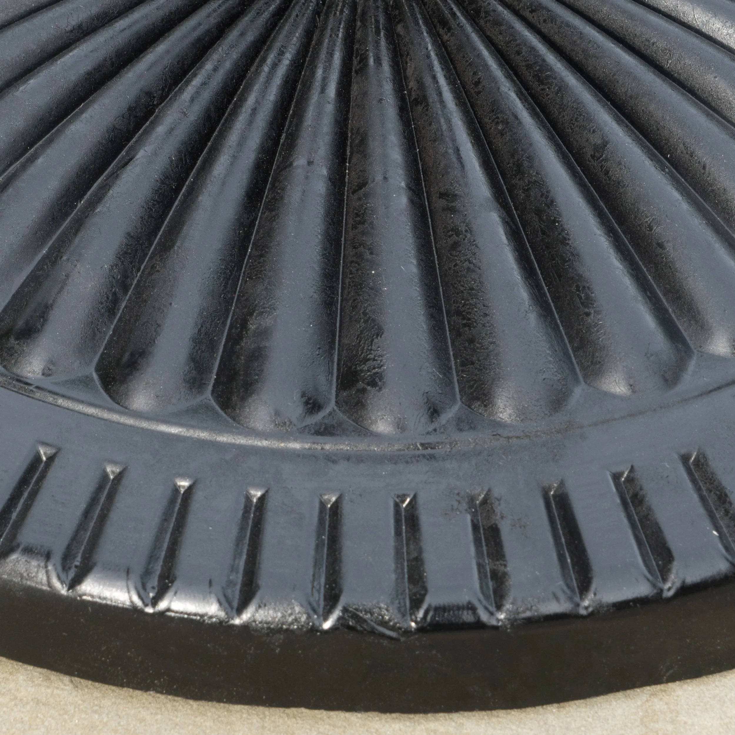 Outdoor Black Resin and Steel Umbrella Base - NH283003