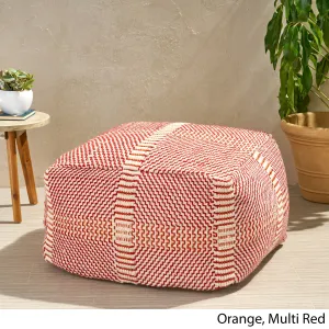 Outdoor Boho Water Resistant 26" Rectangular Ottoman Pouf - NH520803 patio chairs, outdoor seating