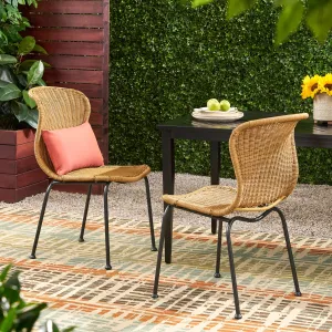 Outdoor Boho Wicker Dining Chair (Set of 2) - NH696113 chandelier, pendant light
