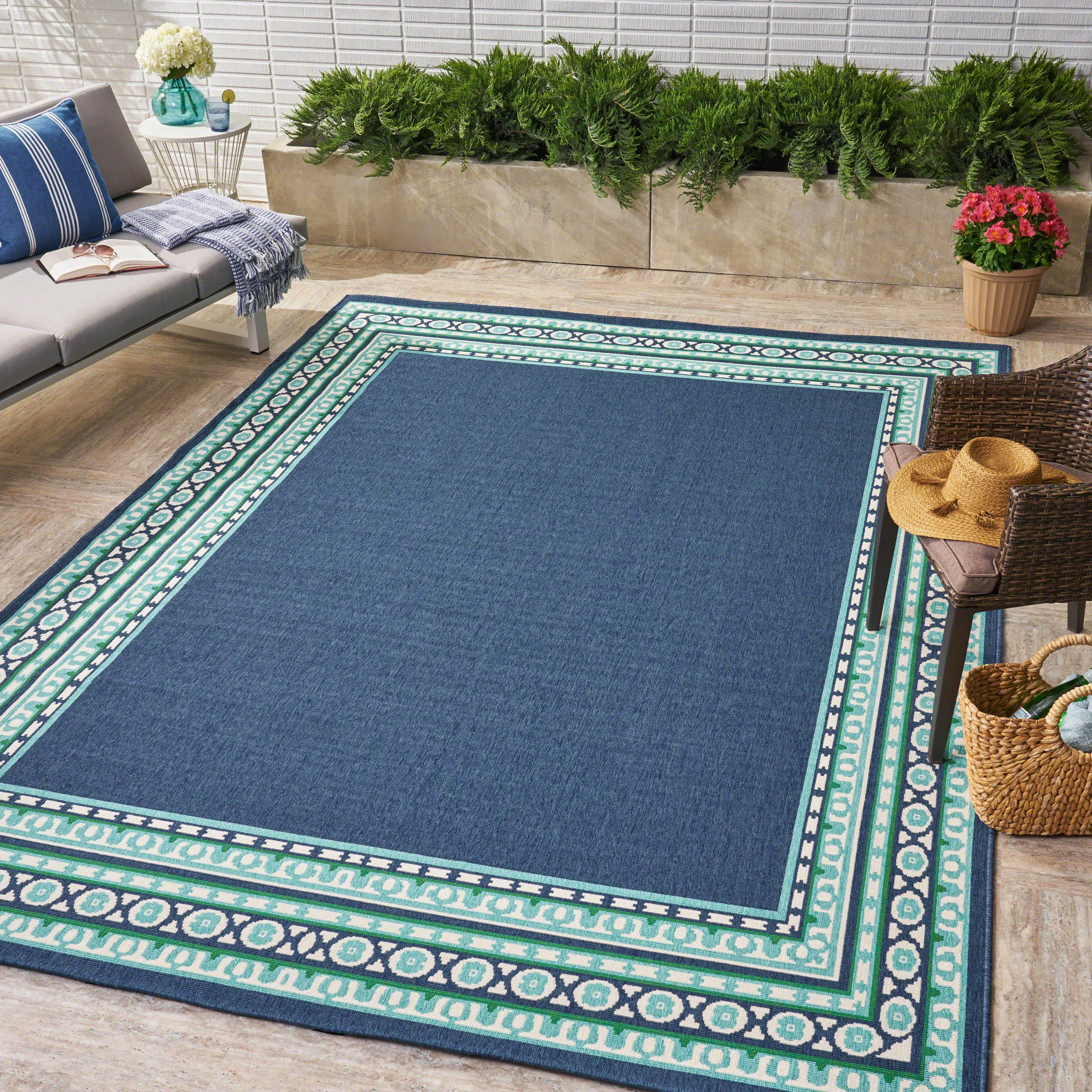 Outdoor Border Area Rug - NH219403