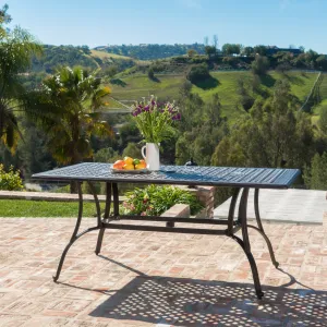 Outdoor Bronze Cast Aluminum Rectangular Dining Table (ONLY) - NH572003 patio chairs, outdoor seating