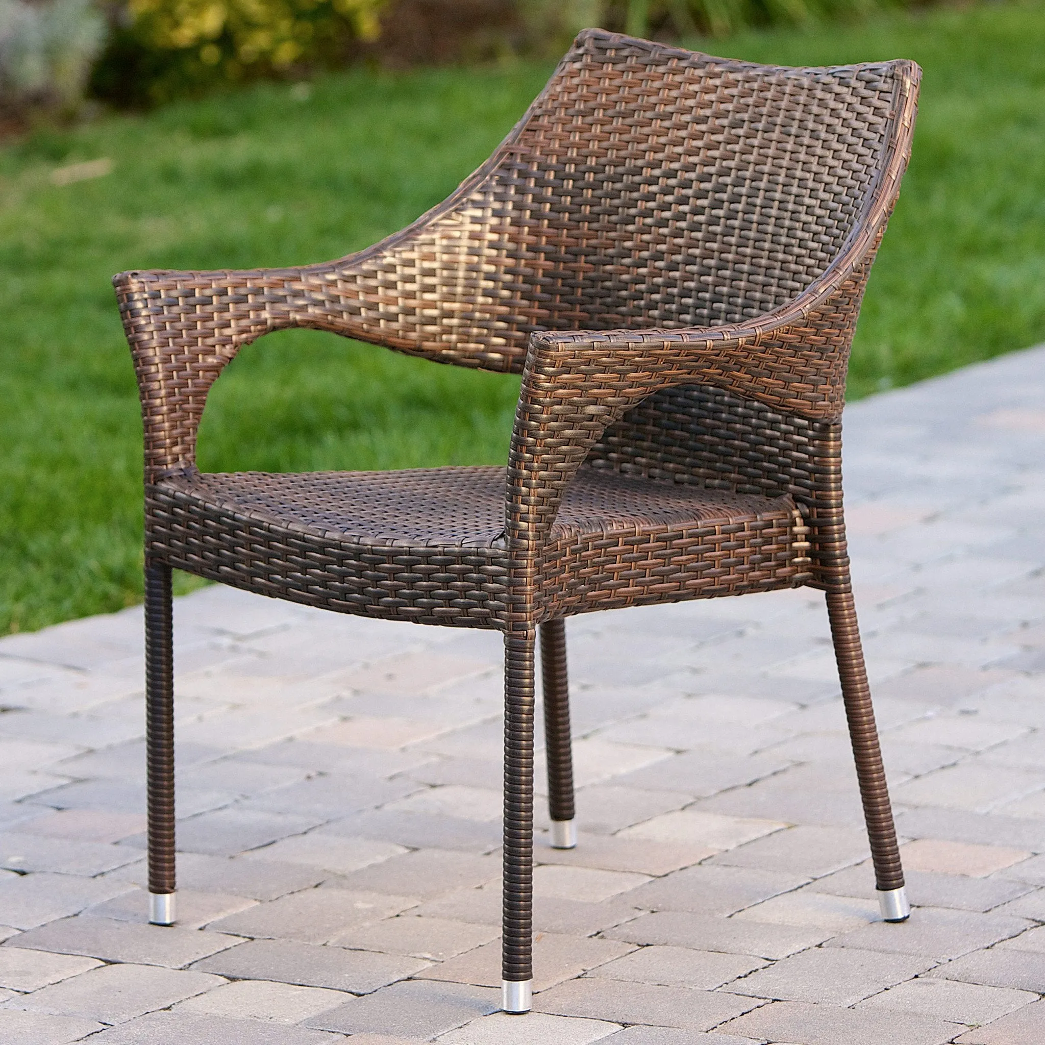 Outdoor Brown Wicker Chairs (Set of 2) - NH426712 chandelier, pendant light