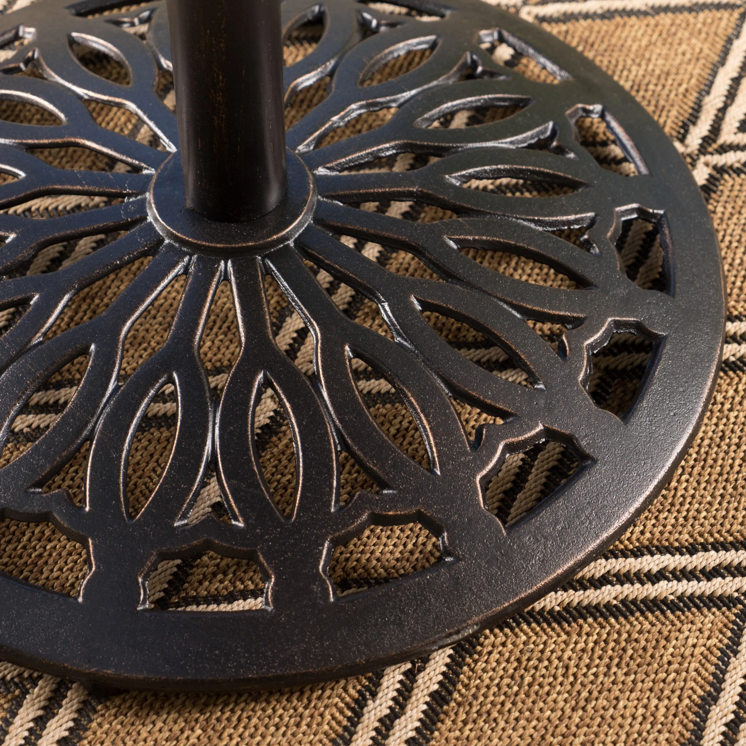 Outdoor Cast Aluminum Patina Copper Bar Table - NH717003