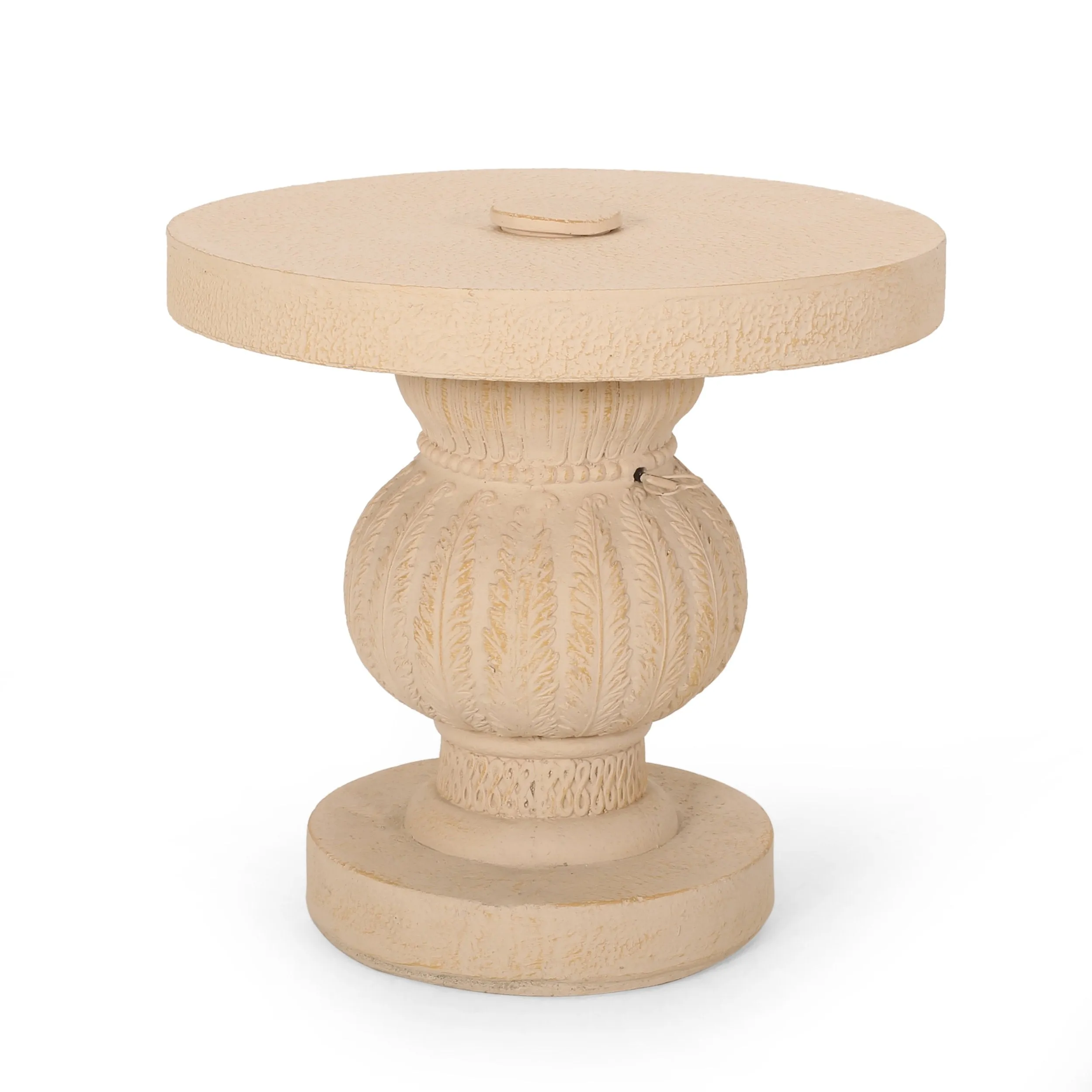 Outdoor Cast Stone Umbrella Holder Side Table - NH156313 coffee table, accent table