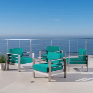 Outdoor Club Chair with Cushion (Set of 4) - NH767403 chandelier, pendant light