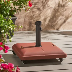 Outdoor Concrete Square 80lb Umbrella Base with Steel Umbrella Holder - NH099303 cowhide rug, luxury rug