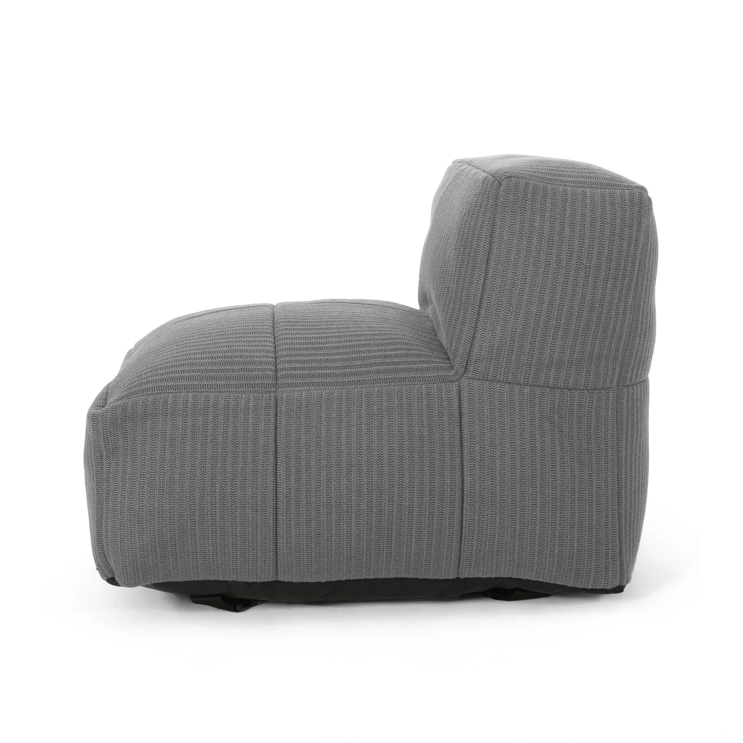 Outdoor Contemporary Fabric 5 Seater Bean Bag Sectional with Ottoman - NH032113