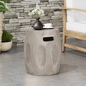 Outdoor Contemporary Lightweight Concrete Accent Side Table - NH267213 coffee table, accent table