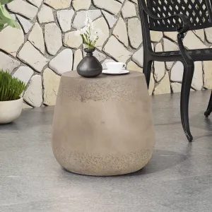 Outdoor Contemporary Lightweight Concrete Accent Side Table - NH567213 coffee table, accent table