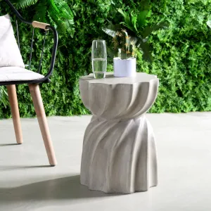 Outdoor Contemporary Lightweight Concrete Accent Side Table - NH867213 coffee table, accent table