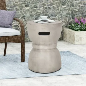 Outdoor Contemporary Lightweight Concrete Accent Side Table - NH967213 coffee table, accent table
