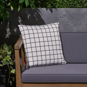 Outdoor Cushion, 17.75" Square, Modern Grid Pattern, Contemporary - NH931703 patio chairs, outdoor seating