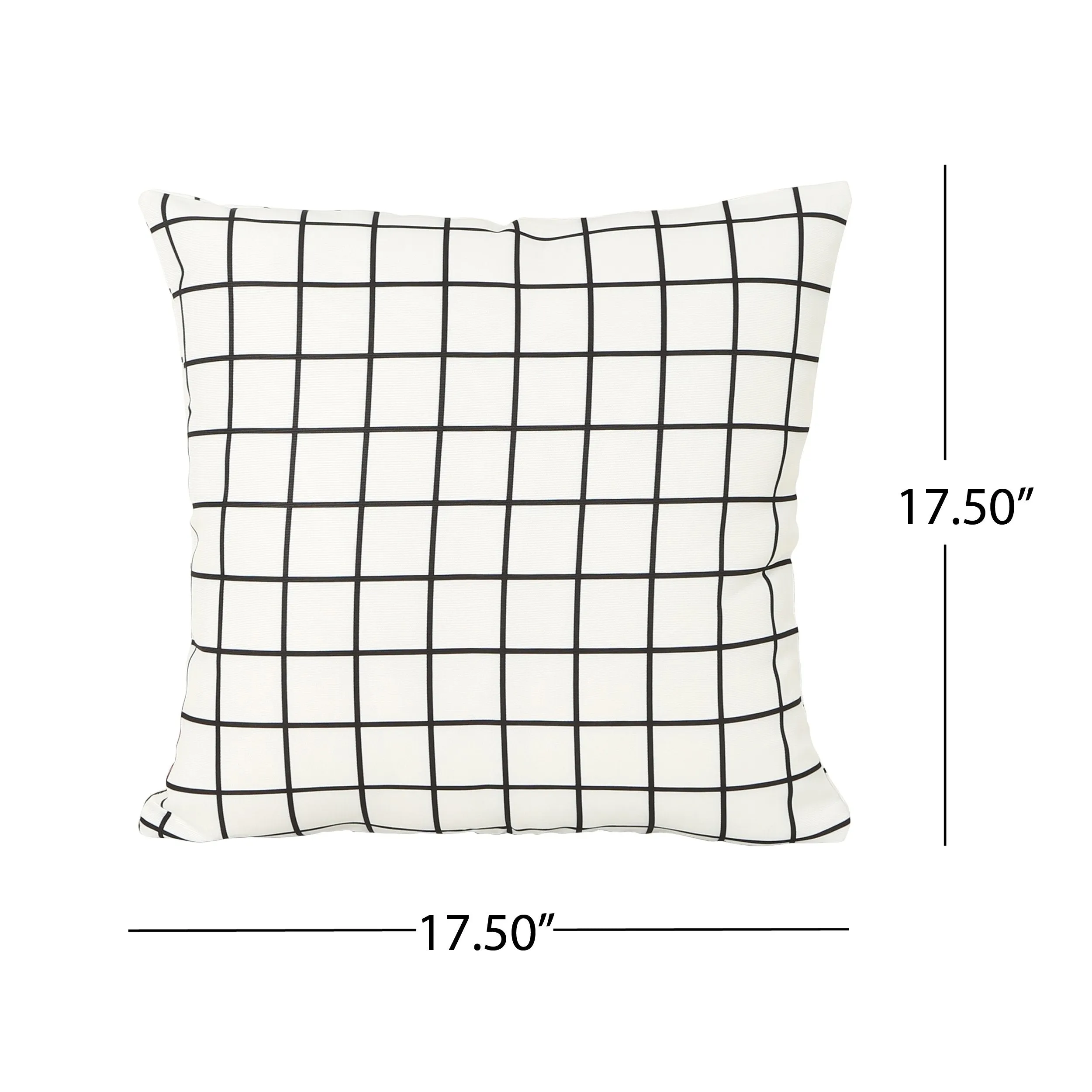Outdoor Cushion, 17.75" Square, Modern Grid Pattern, Contemporary - NH931703