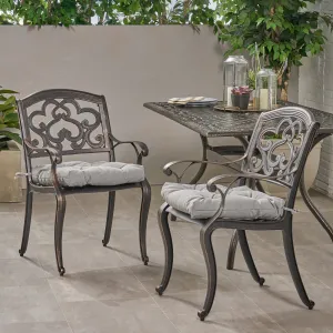 Outdoor Dining Chair with Cushion (Set of 2) - NH061013 chandelier, pendant light