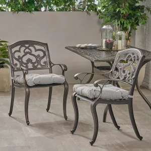Outdoor Dining Chair with Cushion (Set of 2) - NH411013 chandelier, pendant light