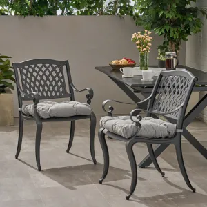 Outdoor Dining Chair with Cushion (Set of 2) - NH501013 chandelier, pendant light