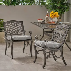 Outdoor Dining Chair with Cushion (Set of 2) - NH551013 chandelier, pendant light
