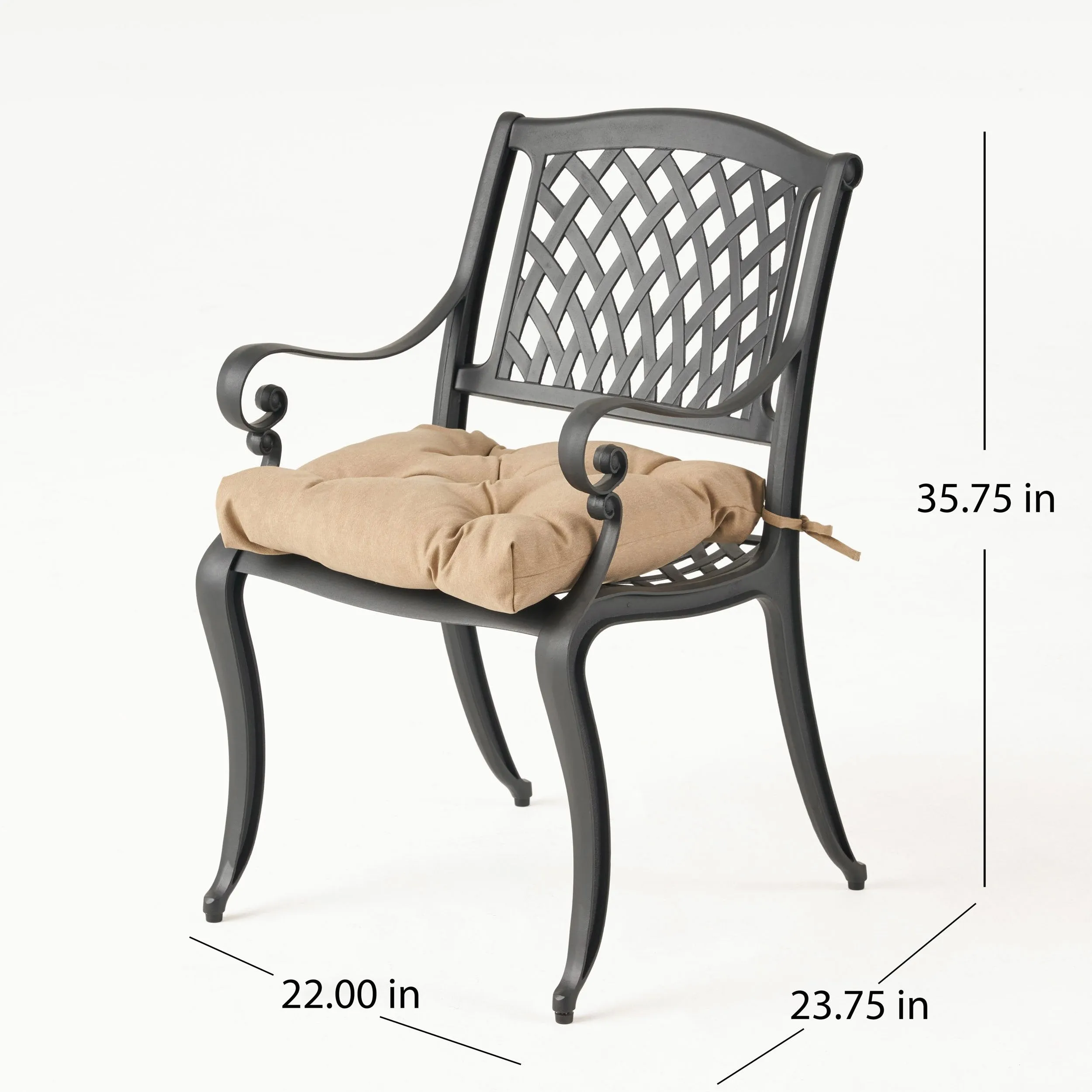 Outdoor Dining Chair with Cushion (Set of 2) - NH811013