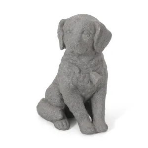 Outdoor Dog Garden Statue, Stone Gray - NH063413 patio chairs, outdoor seating