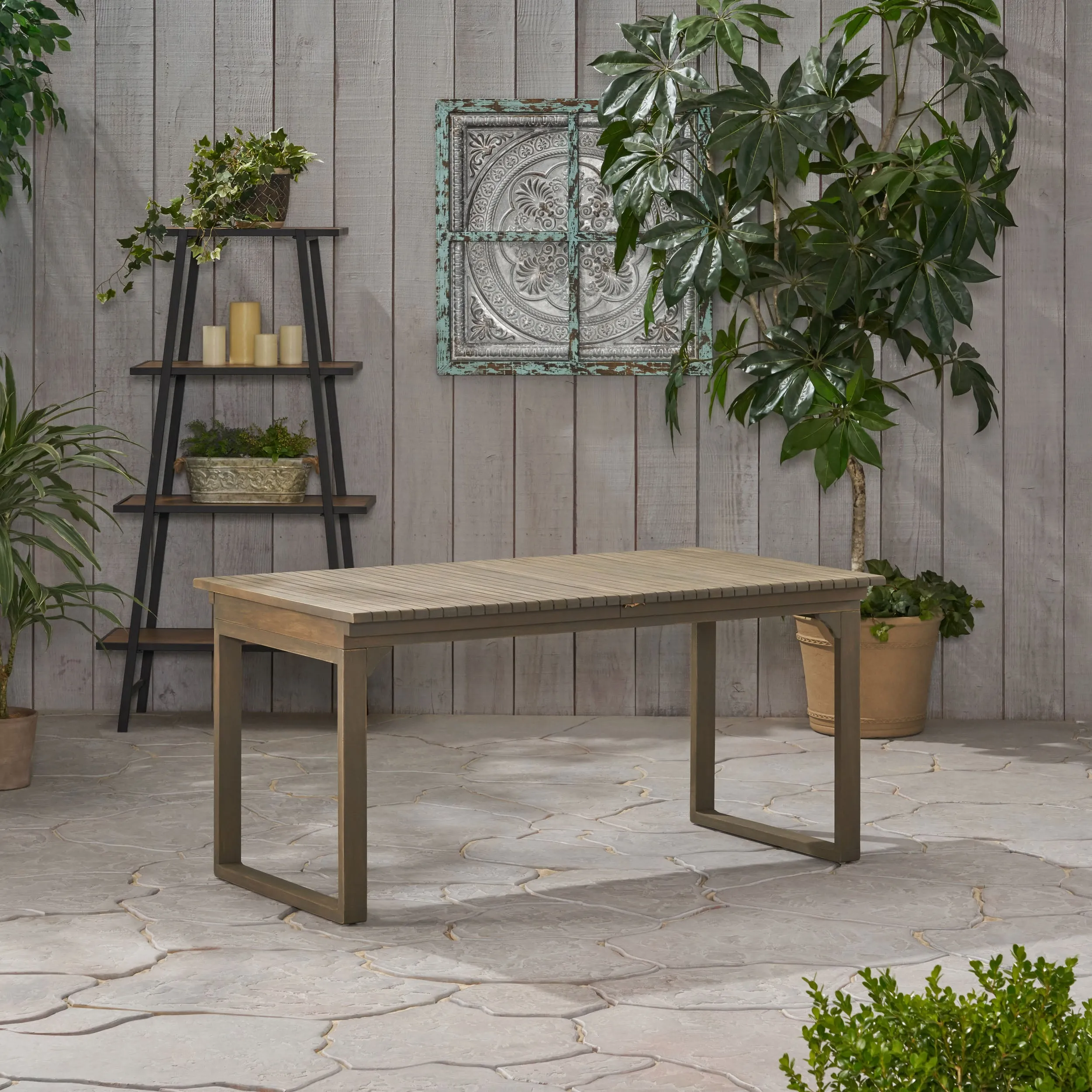 Outdoor Expandable Acacia Wood Dining Table - NH876903