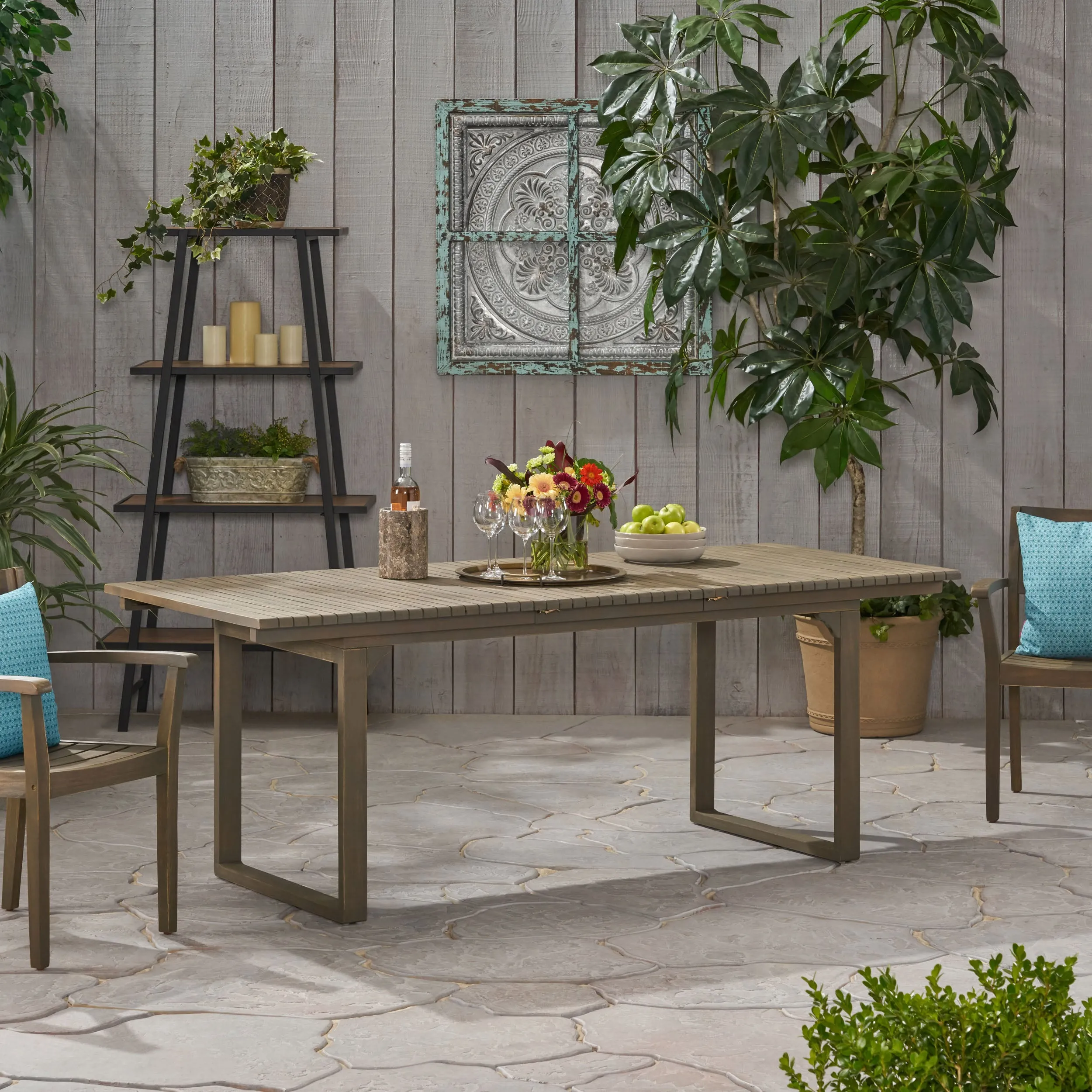 Outdoor Expandable Acacia Wood Dining Table - NH876903