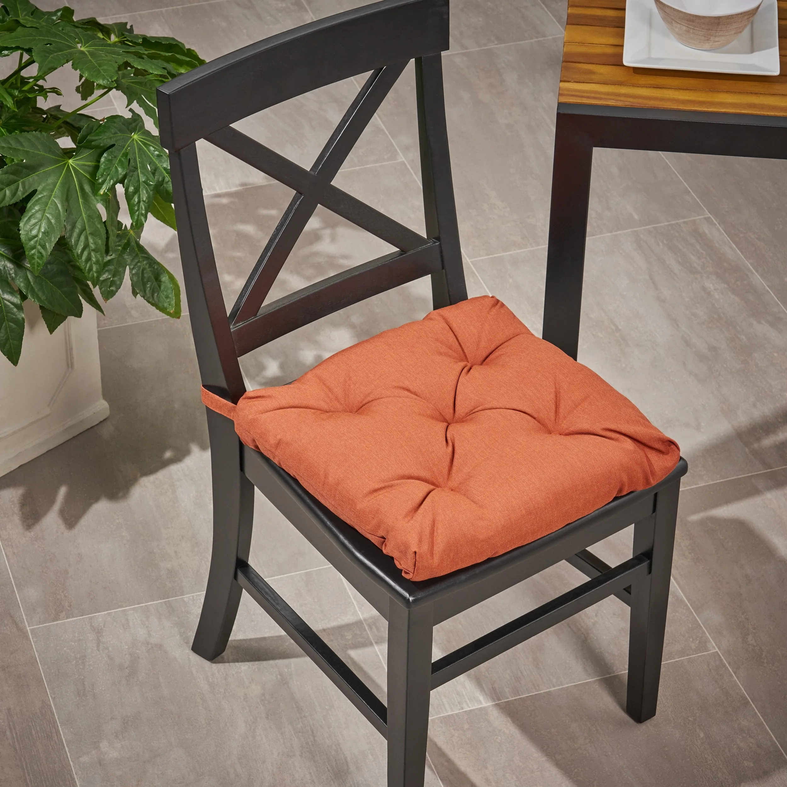 Outdoor Fabric Classic Tufted Chair Cushion - NH620013