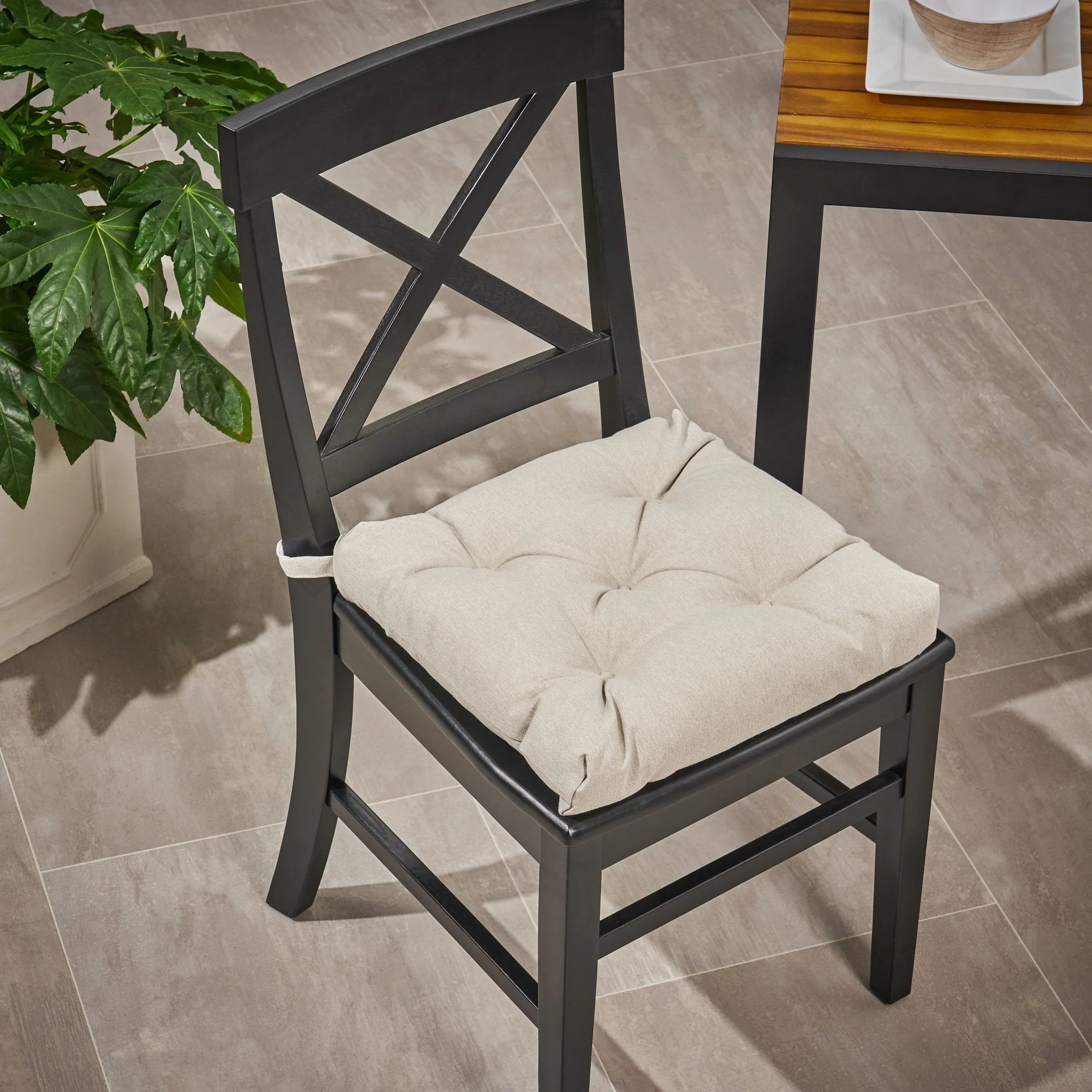 Outdoor Fabric Classic Tufted Chair Cushion - NH620013