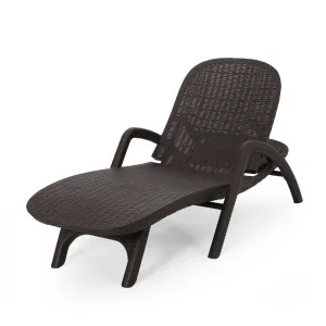 Outdoor Faux Wicker Chaise Lounge - NH589213 patio chairs, outdoor seating