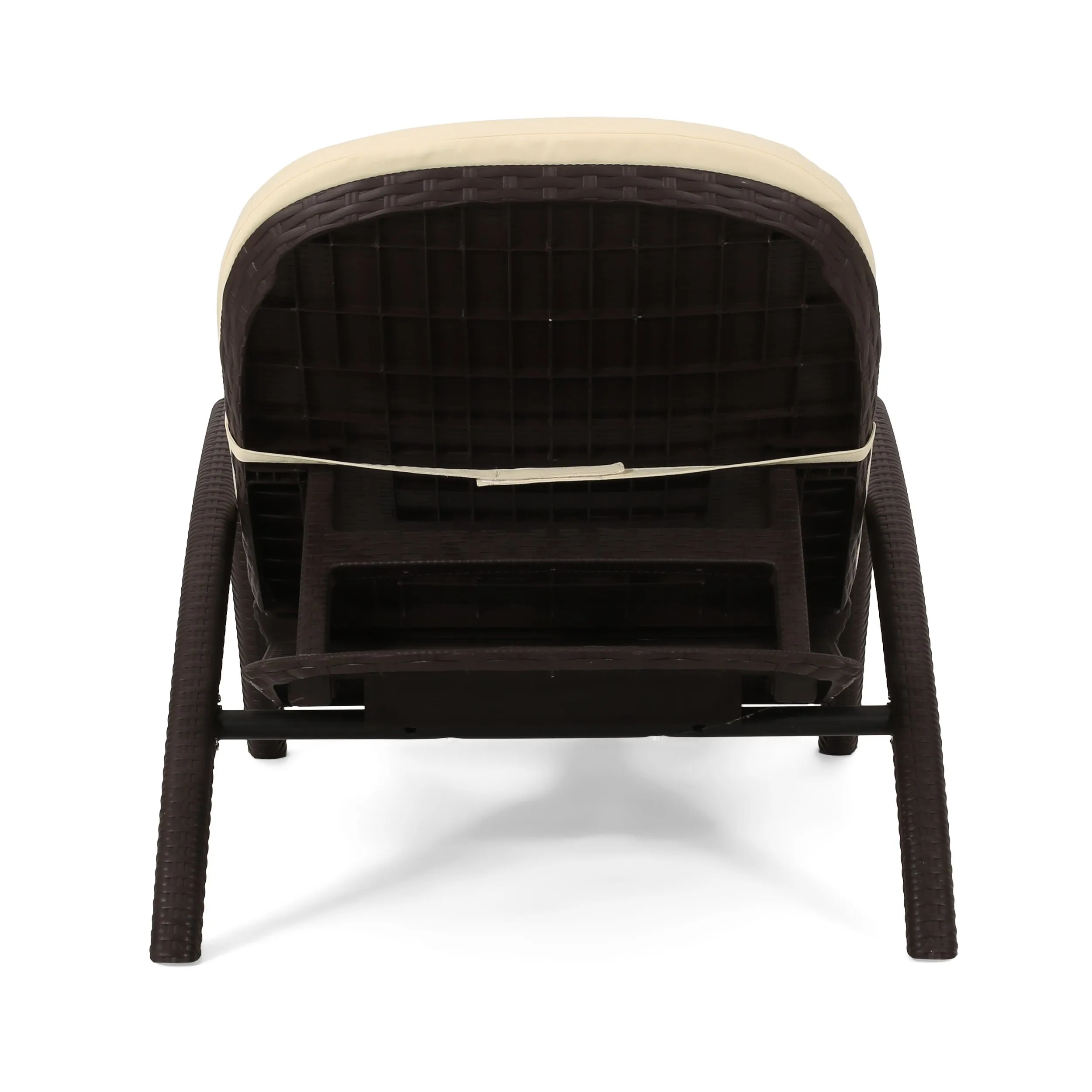 Outdoor Faux Wicker Chaise Lounges with Cushion (Set of 2) - NH222313