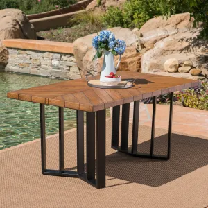 Outdoor Finish Light Weight Concrete Dining Table - NH101403 patio chairs, outdoor seating