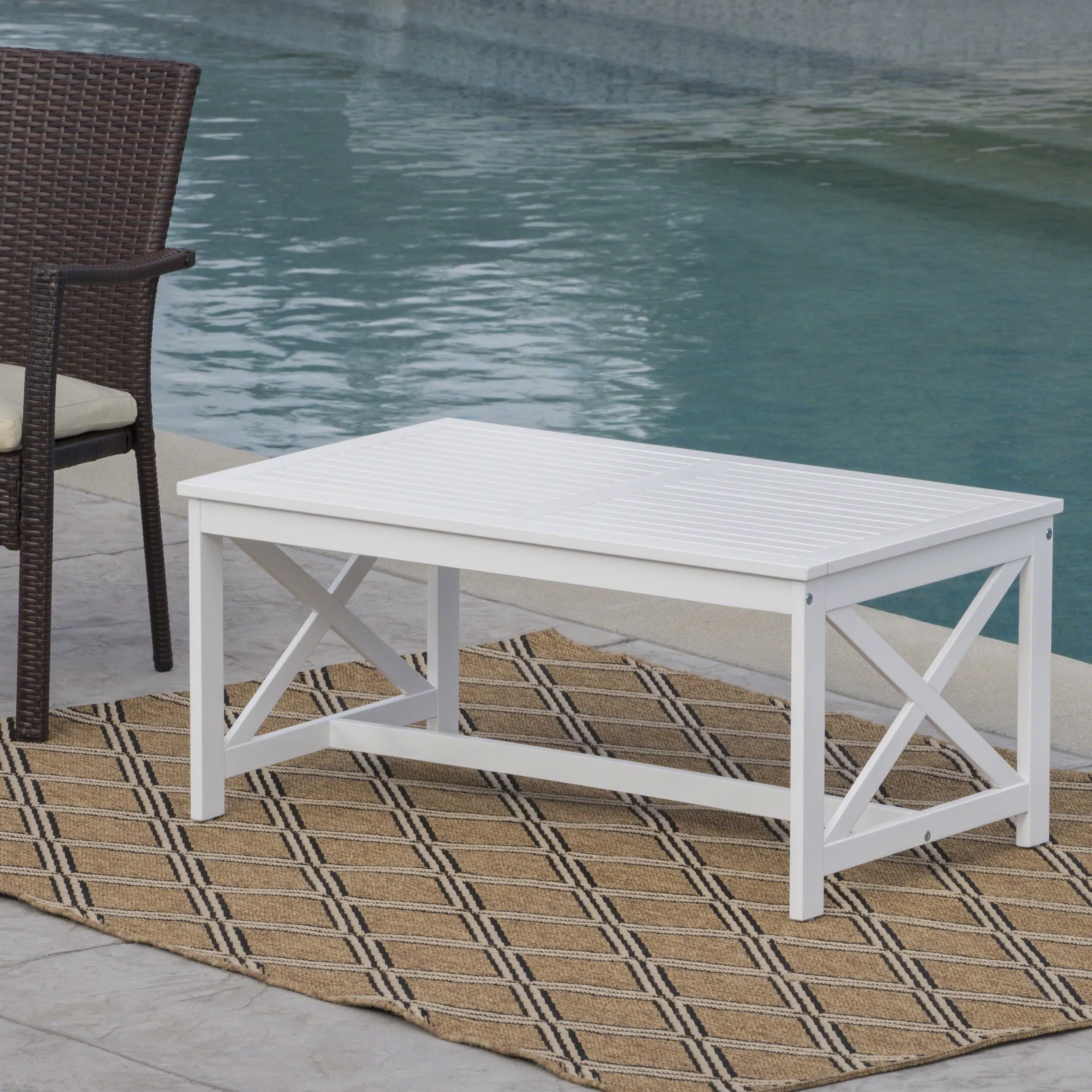 Outdoor Finished Acacia Wood Coffee Table - NH117203 coffee table, accent table