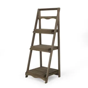 Outdoor Firwood 3 Tiered Shelf, Gray - NH545513 patio chairs, outdoor seating