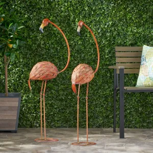 Outdoor Flamingo Garden Art Decor (Set of 2) - NH677213 patio chairs, outdoor seating