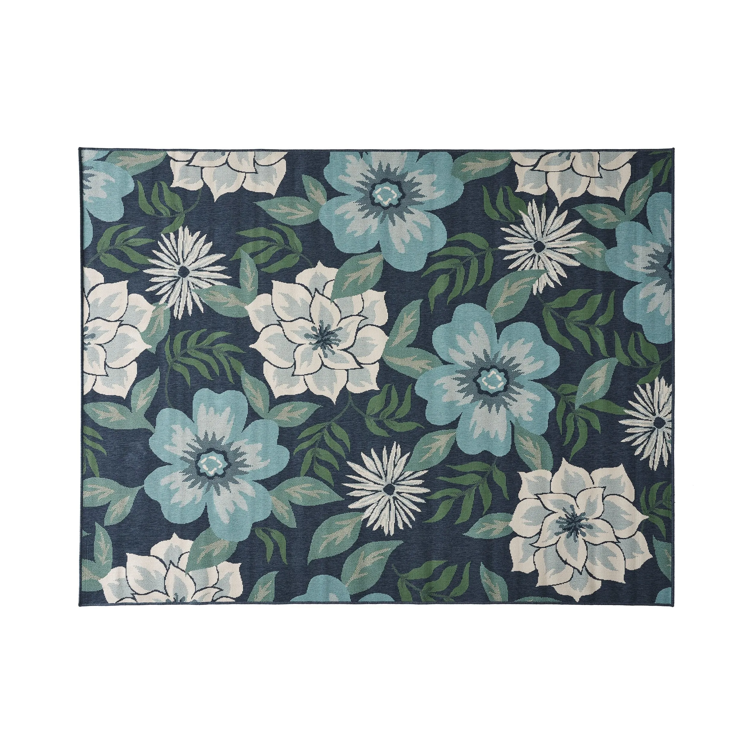 Outdoor Floral Area Rug, Blue and Green - NH165803 patio chairs, outdoor seating