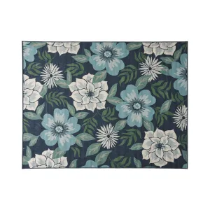 Outdoor Floral Area Rug, Blue and Green - NH165803 patio chairs, outdoor seating