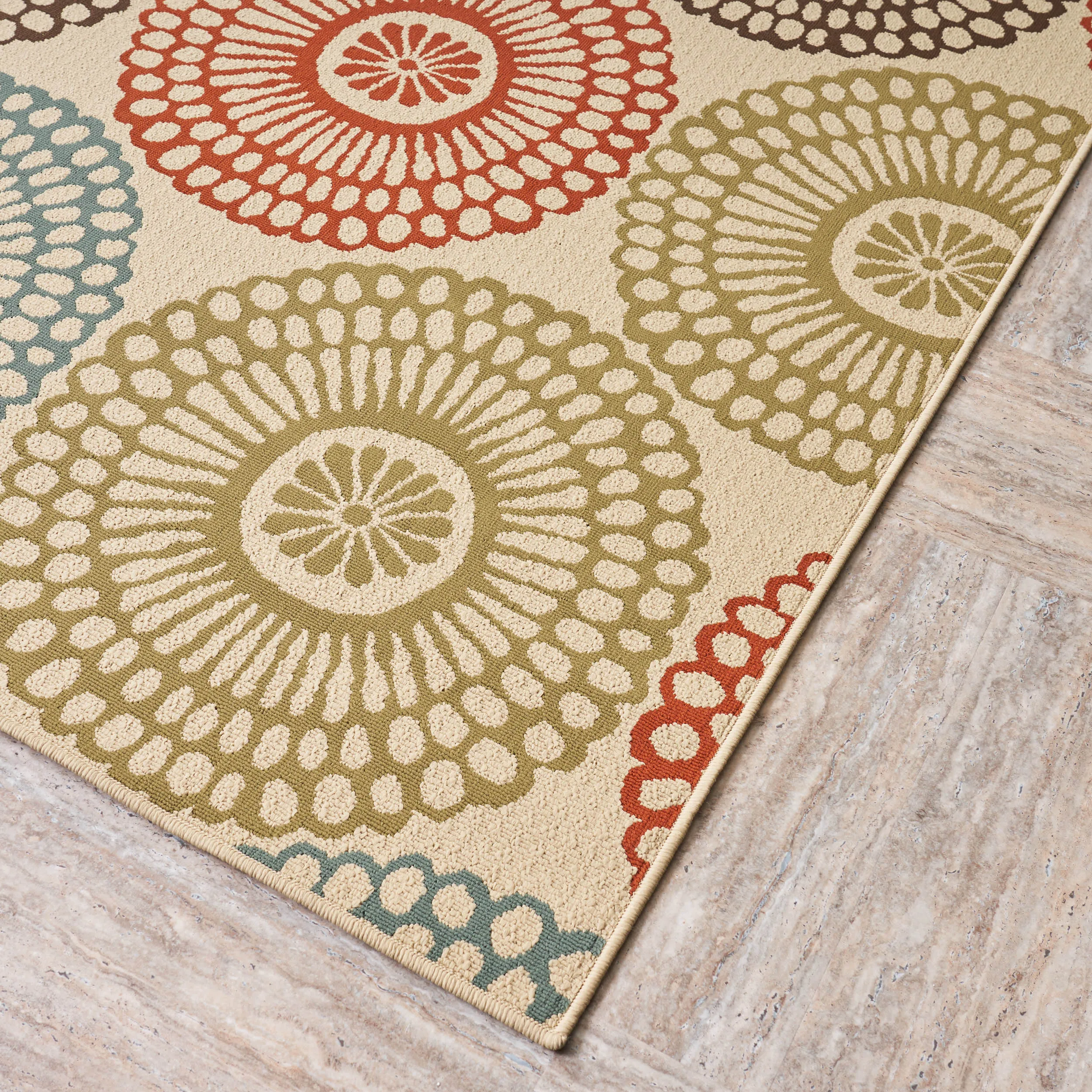 Outdoor Floral Area Rug - NH609403